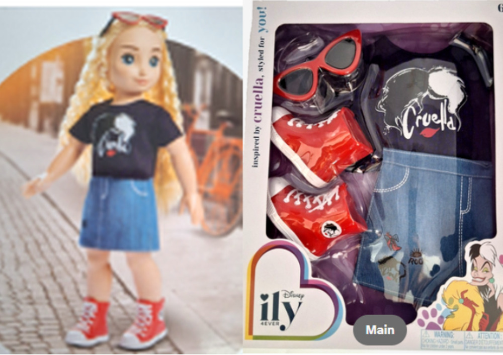 Disney ily 4EVER Cruella 18” Doll Fashionista Trendy Outfit Streetwear New InBox